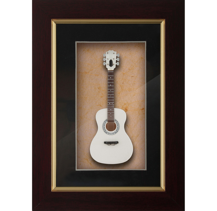 Miniature White Guitar Decorative frames-DFGU